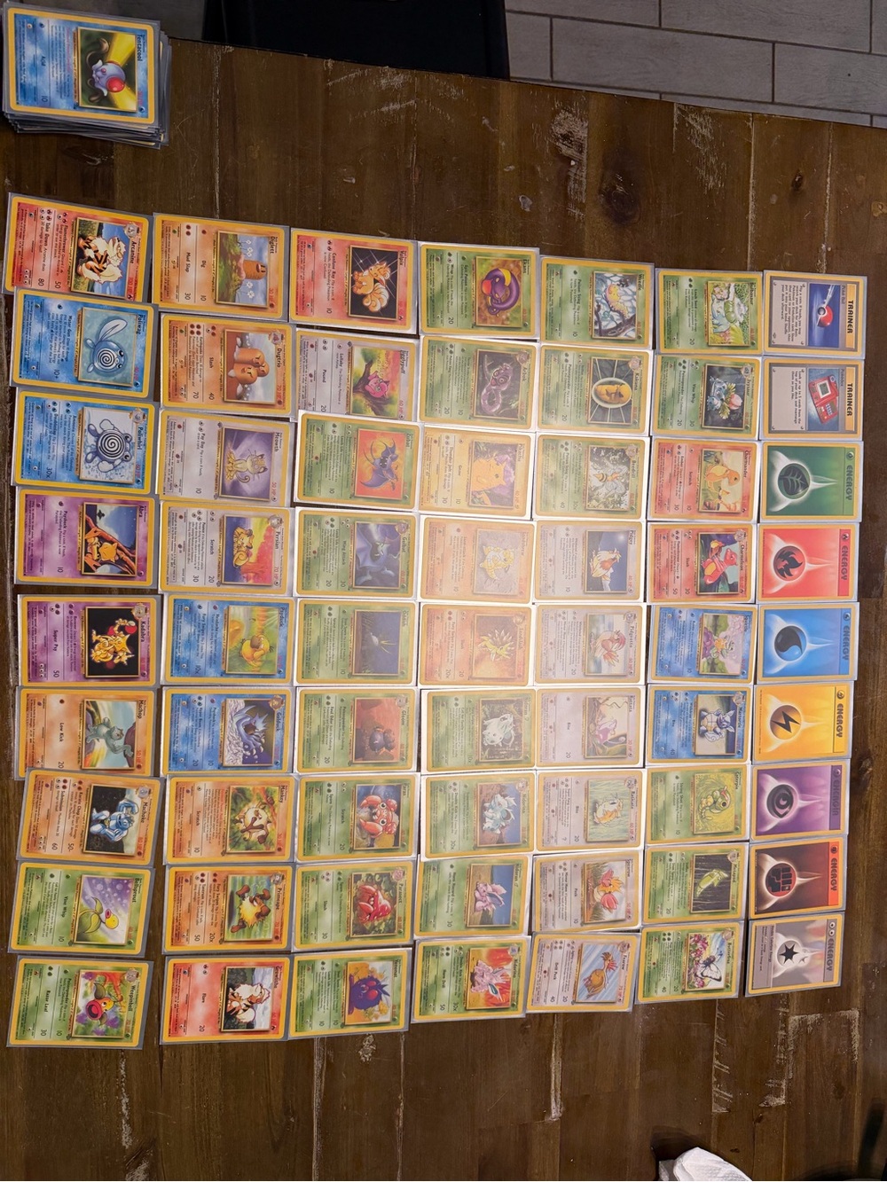 Pokemon Vintage Card Lot + Wooden 25th Anniversary Deck Box
